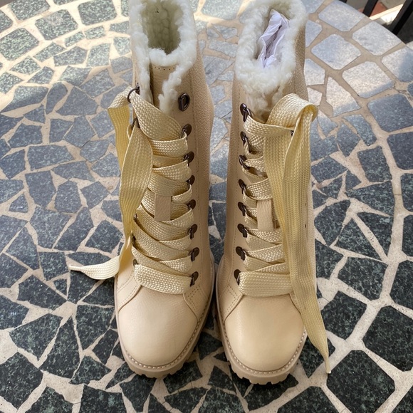 SCHUTZ Shoes - SCHUTS Zara Winter Faux Fur lined Heeled Combat boots